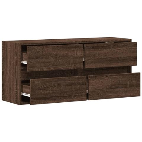 Mobile TV a Parete con Luci LED Rovere Marrone 100x31x45 cm - Foto 10
