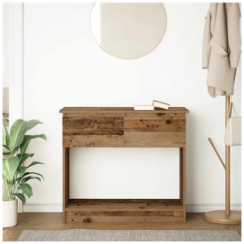 Tavolo Consolle con Cassetti Legno Antico 85,5x38,5x74,5 cm - Foto 2