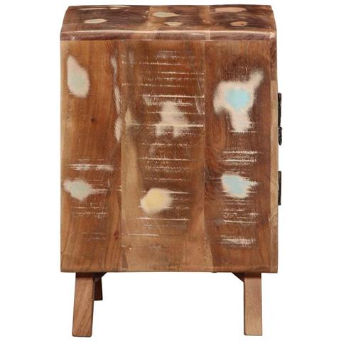 Comodini 2pz 40x32x46 Cm In Legno Massello Di Recupero - Foto 3