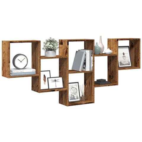 Scaffale A Parete Legno Vecchio 159x18x66 Cm In Truciolato - Foto 3