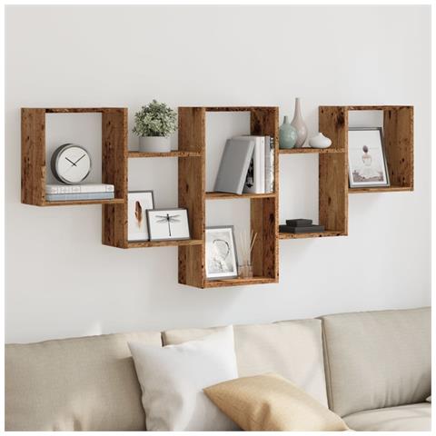 Scaffale A Parete Legno Vecchio 159x18x66 Cm In Truciolato - Foto 1