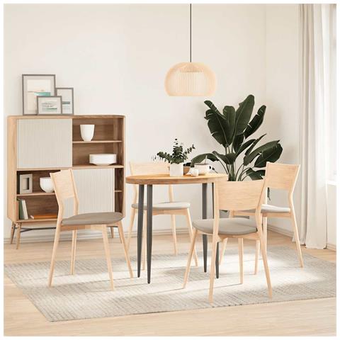 Piano Per Tavolo 80x40x4 Cm In Rovere Massello Ovale - Foto 3