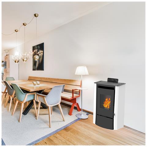 Stufa A Pellet Ad Aria Anita Da 7,6 Kw Bianco - Foto 2