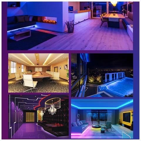 Kit Di Strisce Luminose Led Intelligenti Con Wifi E Controllo Vocale, 40 M 40 - Foto 2