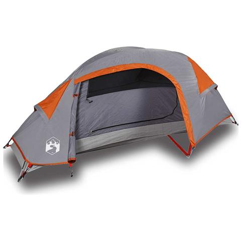 Tenda da Campeggio a Cupola 1 Persona Arancione Impermeabile - Foto 1