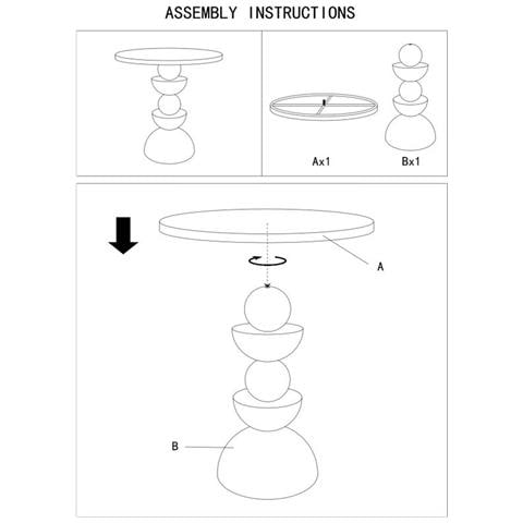 Tavolino Mf799 - Beige - Metallo - 40,5x40,5x42 Cm - Foto 8