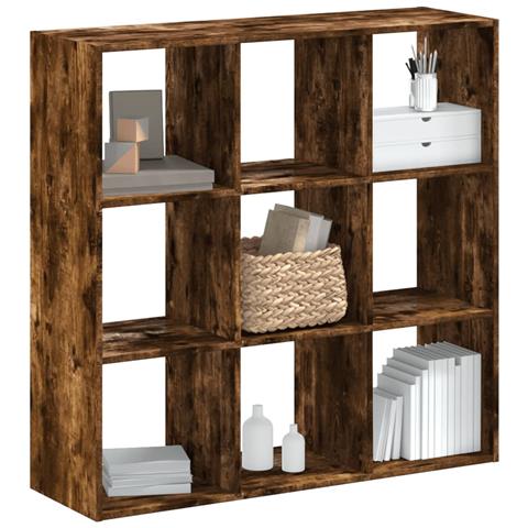 Libreria Rovere Fumo 102x32x102 cm in Legno Multistrato - Foto 2