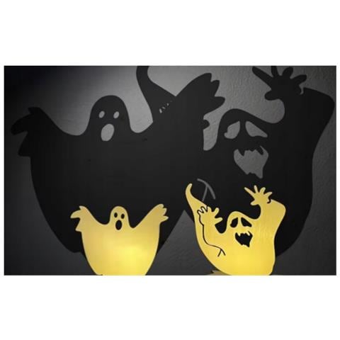 Candelabro Con Ombra Di Fantasma Per Candela Di Halloween 12x12 Cm 6 Pezzi - Foto 2