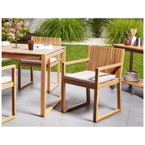 Cuscino Per Sedia Sassari Premium 46 X 46 Cm Tortora - Foto 1