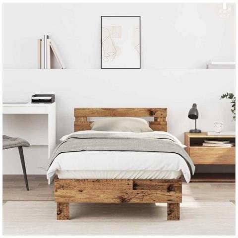 Telaio Letto Legno vecchio 90 x 190 cm Legno multistrato - Foto 2
