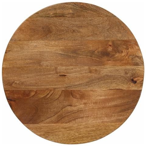 Piano per Tavolo Ø 40x3,8 cm Rotondo in Legno Massello di Mango - Foto 1