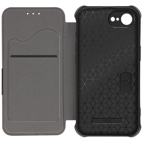 Custodia A Libro Per Iphone 16e Finitura Carbonio Con Portacarte - Foto 5