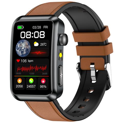 Smartwatch Tk77: Ecg, Frequenza Cardiaca E Monitoraggio Della Salute, Compatibile Con Huawei, Samsung, Apple, Garmin Brown - Foto 1