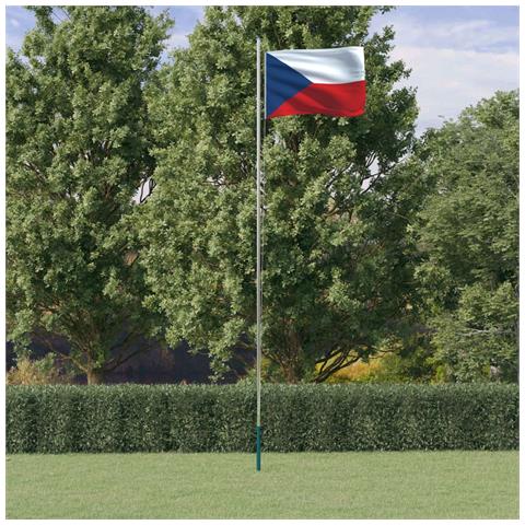 Asta e Bandiera Repubblica Ceca 6,23 m Alluminio - Foto 2