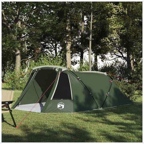 Tenda a tunnel con tetto Verde e Bianco 328 x 228 x 115 cm - Foto 2