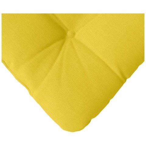 Cuscini per Seduta 4 pcs Giallo Chiaro 40 x 40 x 12 cm Tessuto - Foto 9