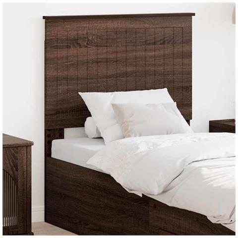 Testiera con testiera Rovere Marrone 80 cm Legno multistrato - Foto 2