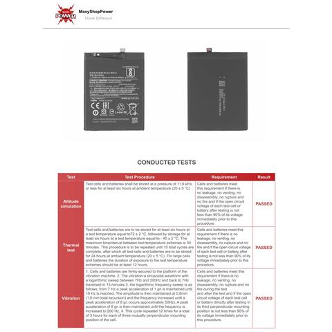 Oem Batteria Testata Ricambio Pari Originale Bm4j Per Xiaomi Redmi Note 8 Pro - Foto 2
