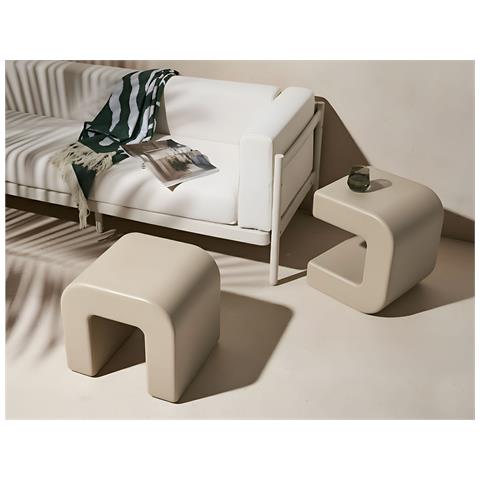 Set Di 2 Tavolini Mozia Beige Sabbia - Foto 1