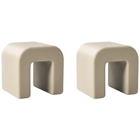 Set Di 2 Tavolini Mozia Beige Sabbia - Foto 2