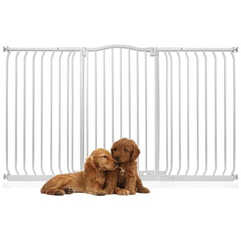 Bettacare Cancelletto Per Cani Extra Alto Con Parte Superiore Incurvata, 161cm - 170cm, Bianco Opaco, Extra Alto Con 100cm Di Altezza - Foto 1