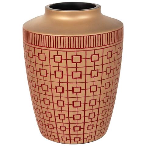 Vaso In Poliresina Rosso 18x18x24h Cm - Foto 1