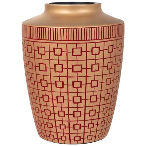 Vaso In Poliresina Rosso 18x18x24h Cm - Foto 2