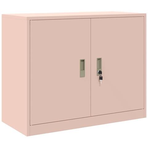 Armadio Rosa 90 x 40 x 70 cm Acciaio - Foto 1