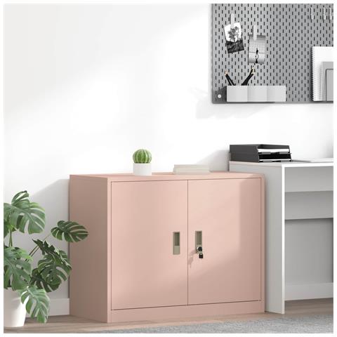 Armadio Rosa 90 x 40 x 70 cm Acciaio - Foto 2