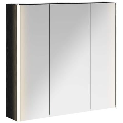 Mobiletto per specchio da bagno Rovere Nero 73.5 x 15.5 x 70 cm - Foto 1