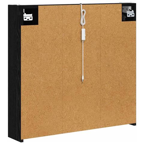 Mobiletto per specchio da bagno Rovere Nero 73.5 x 15.5 x 70 cm - Foto 9
