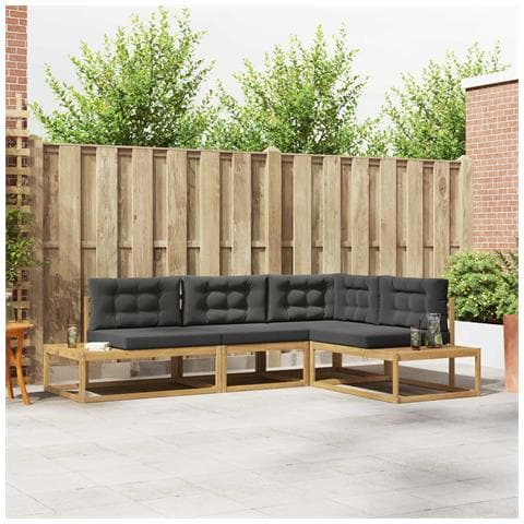 Set di divani da esterno Bianco 277,5 x 198,5 x 73 cm - Foto 2