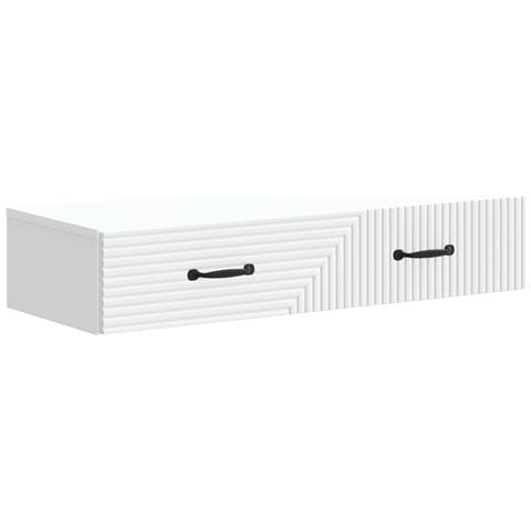 Tavolino da Parete Laterale Bianco 87,5 x 34,5 x 17 cm - Foto 1