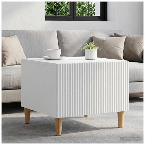 Tavolino da salotto Bianco 49 x 50 x 40 cm Legno ingegnerizzato - Foto 2