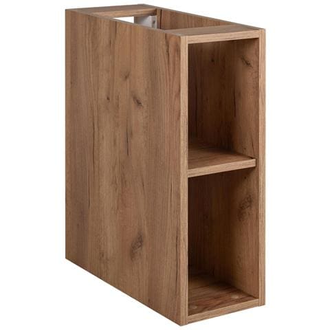 Mobile da bagno, Beige e bianco, 80 cm, 2 cassetti con chiusura ammortizzata, Frontali scanalati - Foto 2