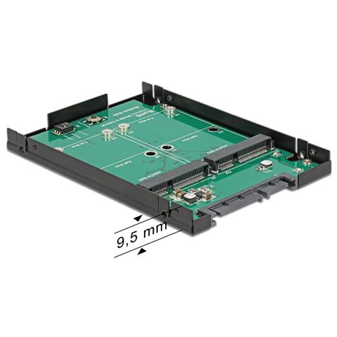 Konvert. SATA 22P> 2x mSATA+ Raid | 2,5" - Foto 2