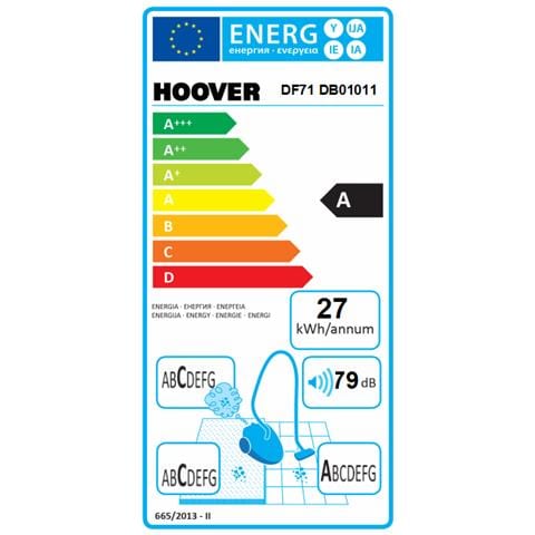 Scopa Elettrica DF 71-DB01 Senza Sacco Potenza 750 W Classe Energetica A - Foto 2