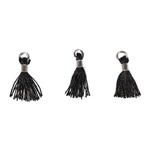 Set Di 3 Nappe Nero / argento 15 Mm Con Occhiello - Foto 2