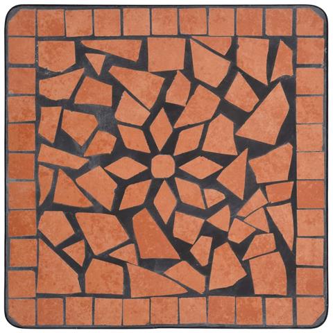 Tavolino Di Servizio Con Mosaico Terracotta In Ceramica - Foto 2