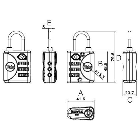 Lucchetto Da Viaggio Tp1 Tsa A Combinazione Blister Silver - Foto 2