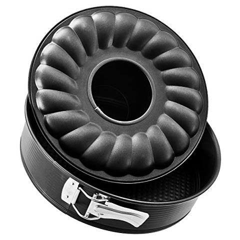 Padella A Forma Di Molla In Acciaio Al Carbonio Antiaderente Da 10 Pollici Con 2 Basi Standard E Bund - Foto 1