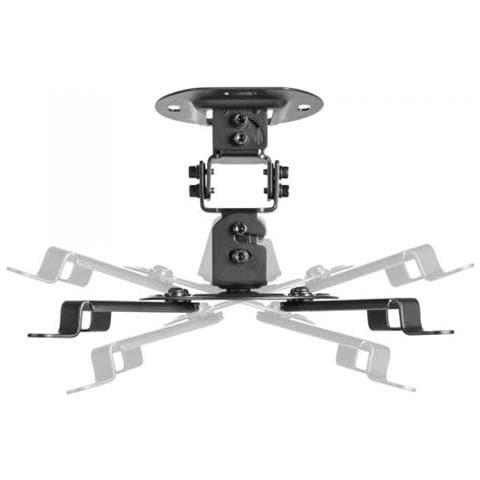 Supporto da Soffitto Basic Rotazione laterale 360° Capacità di carico Max 13.5 Kg Colore Inox - Foto 3