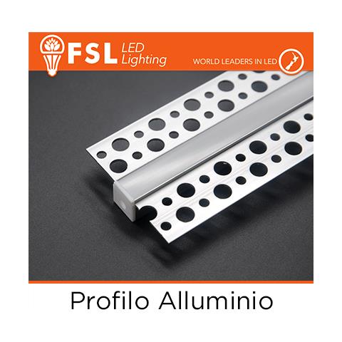 Barra Alluminio 6063 - Raso Cartongesso - 2m Silver - Foto 1