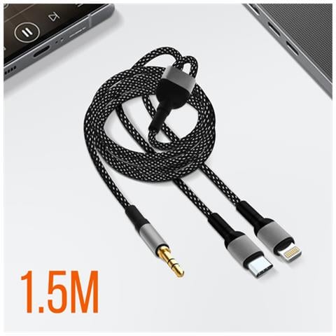 Adattatore Da Usb-c + Iphone Lightning A Jack Da 3,5 Mm, - Foto 5