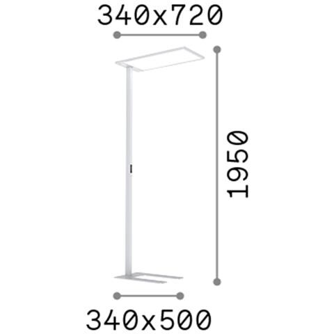 Piantana Moderna Comfort Metallo Bianco Led 76w K Luce Calda 3000k - Foto 3