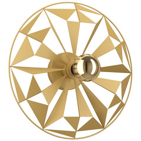 Plafoniera Contemporanea Castanuelo 1 Luce Acciaio Oro - Foto 1