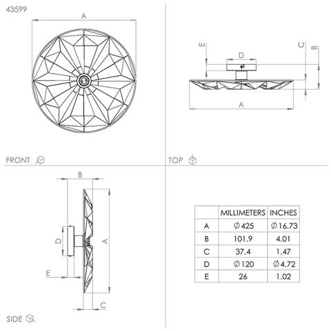 Plafoniera Contemporanea Castanuelo 1 Luce Acciaio Oro - Foto 5