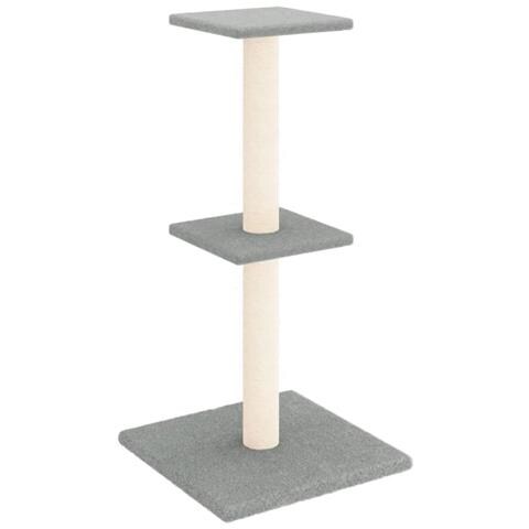 Albero Per Gatti Con Tiragraffi In Sisal Grigio Chiaro 73 Cm - Foto 1