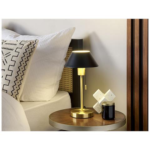 Lampada Da Tavolo Caparo Metallo Nero/oro - Foto 1