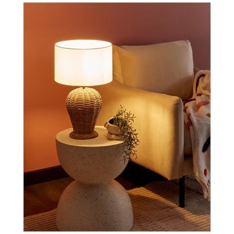 Lampada Da Tavolo Furelos Rattan Naturale - Foto 1